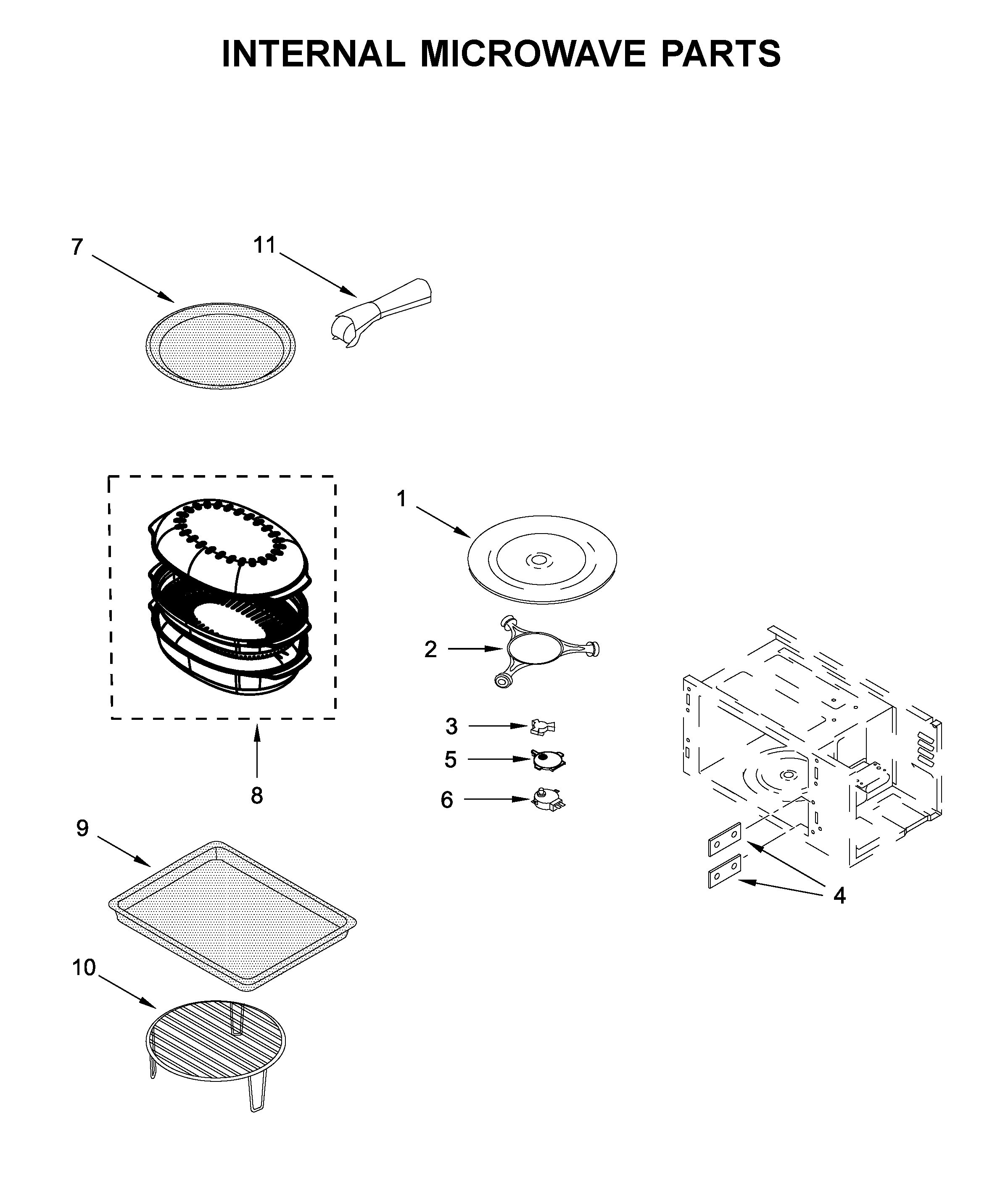 Internal microwave parts