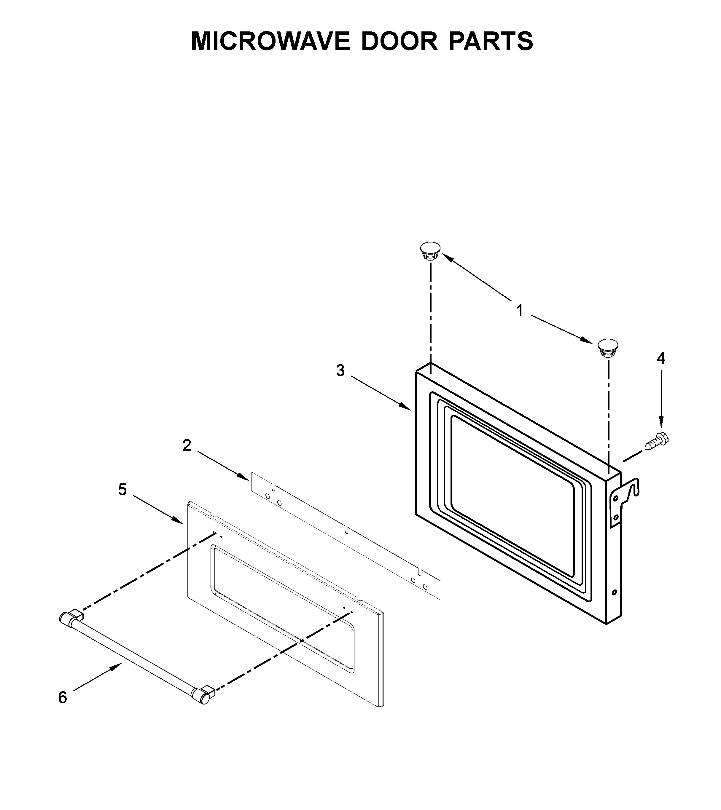 Microwave door parts