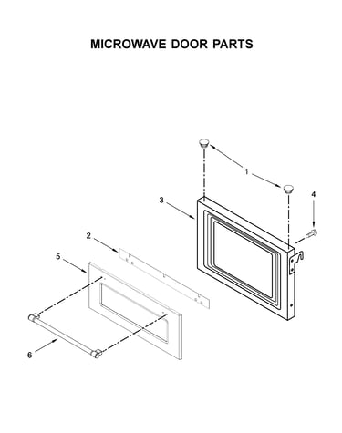 Microwave door parts