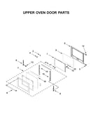 Upper oven door parts