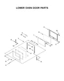 Lower oven door parts