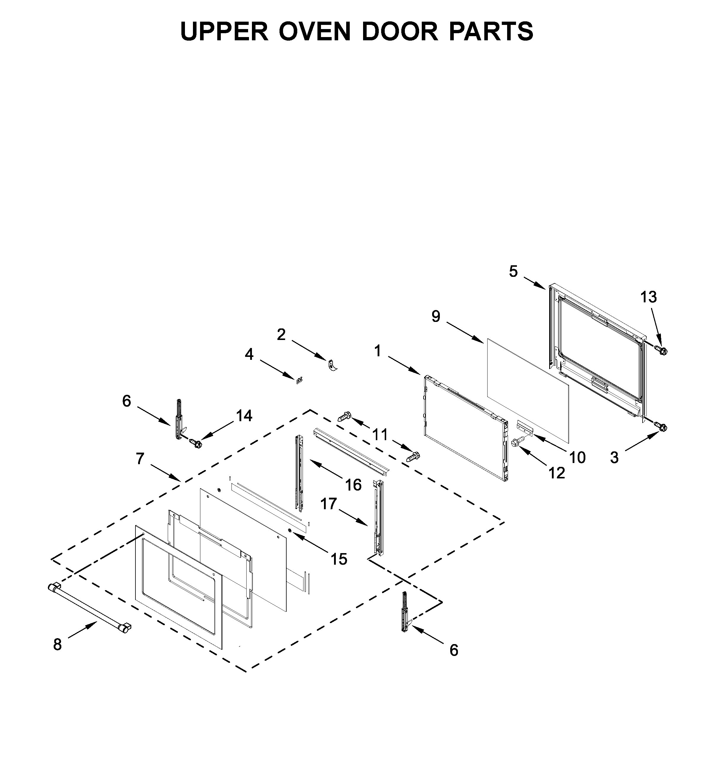 UPPER OVEN DOOR PARTS