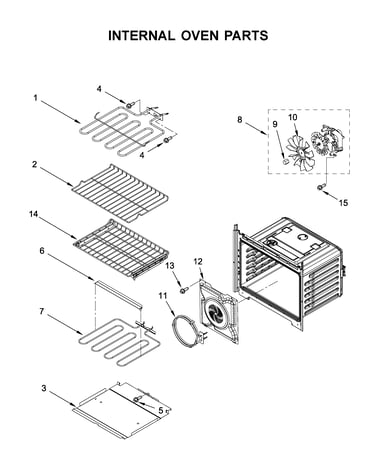 Internal oven parts