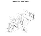 KitchenAid KODE507EBL05 upper oven door parts diagram