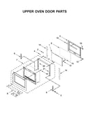 Upper oven door parts