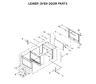 KitchenAid KODE507EWH05 lower oven door parts diagram