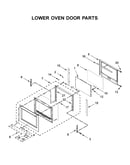 Lower oven door parts