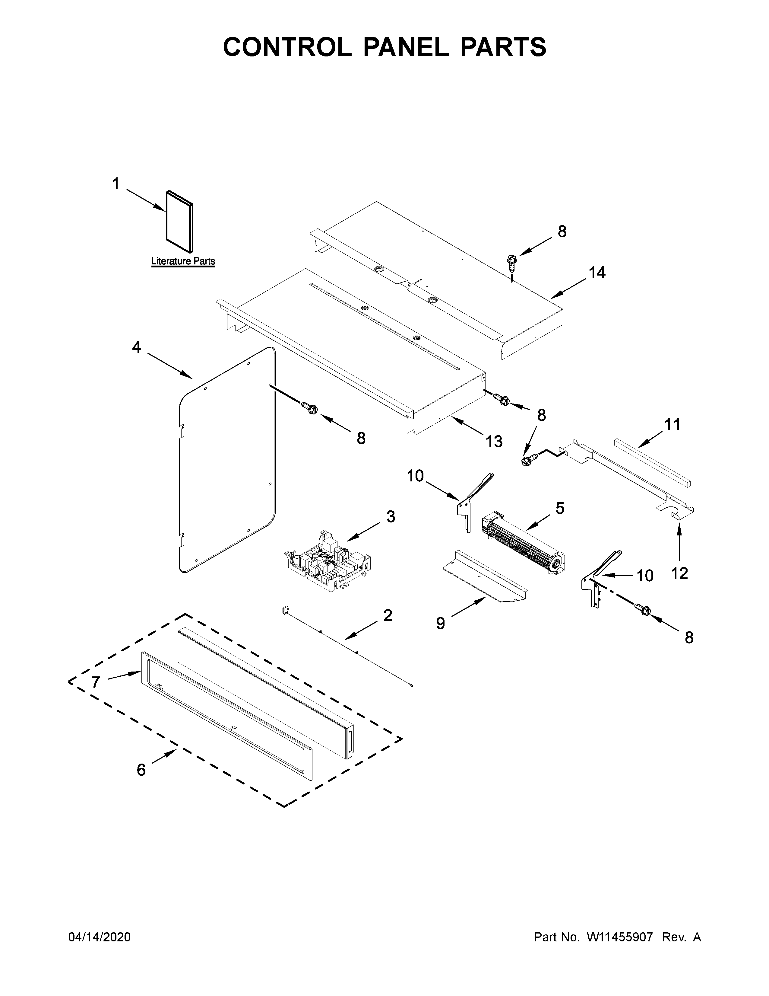 Control panel parts