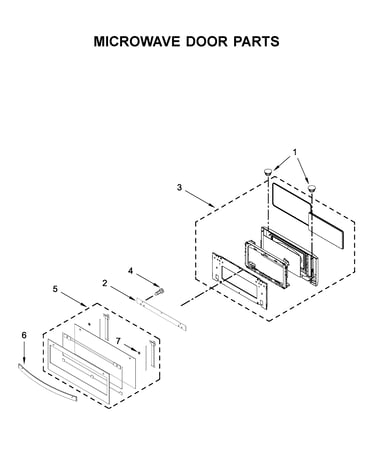 Microwave door parts