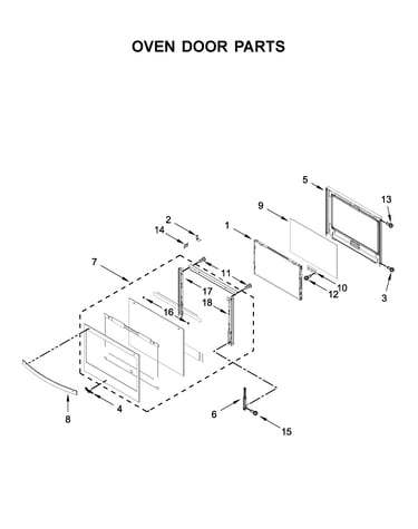 Oven door parts