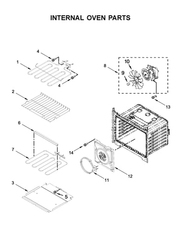 Internal oven parts