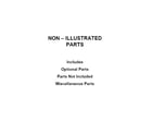 Whirlpool WOS72EC0HS02 optional parts (not included) diagram