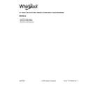 Whirlpool WOS51EC7HW02 cover sheet diagram