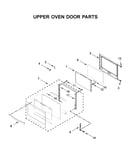 Upper oven door parts