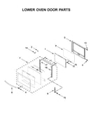 Lower oven door parts