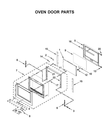 Oven door parts