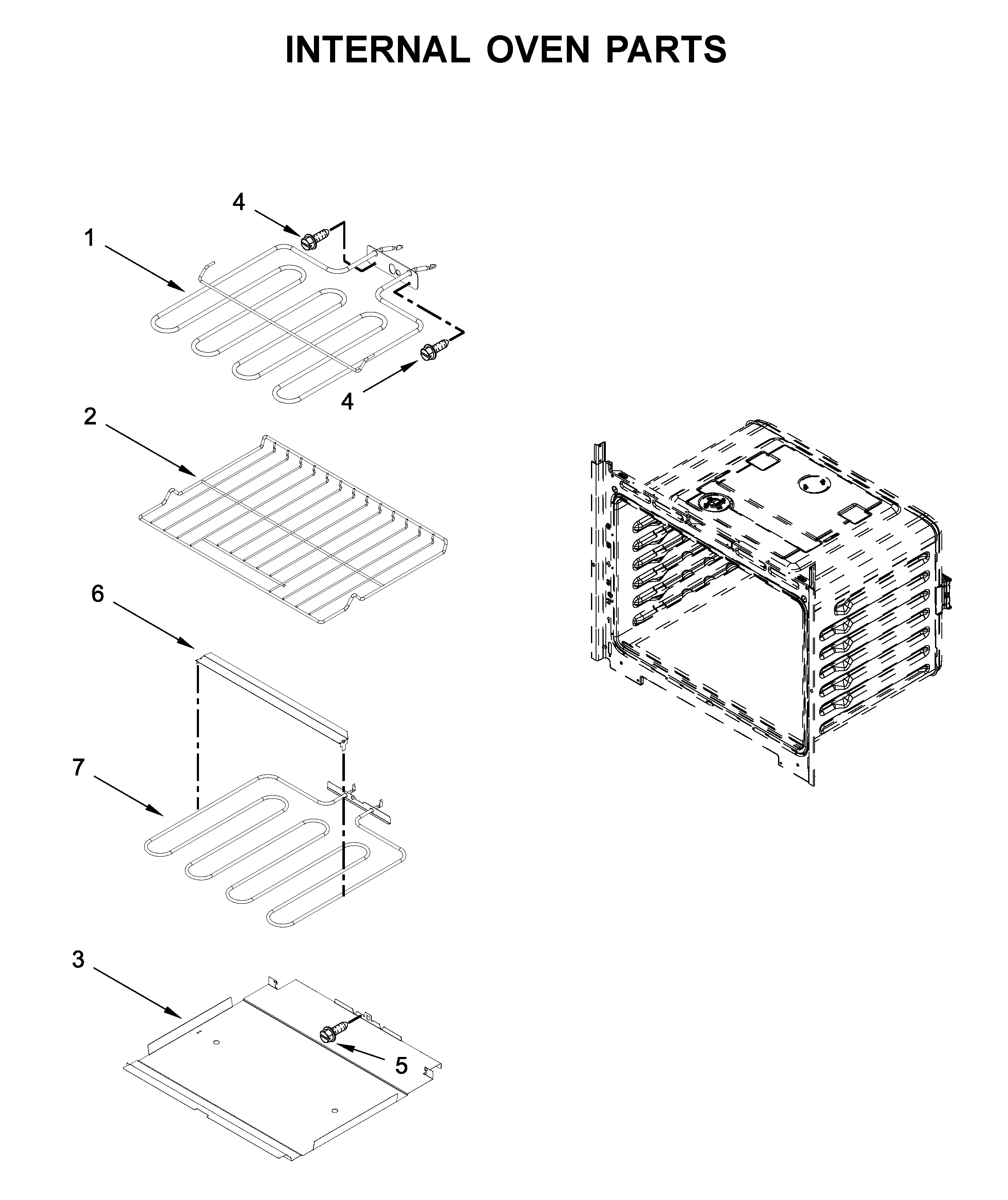 Internal oven parts