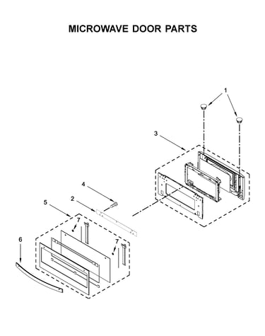Microwave door parts