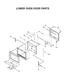 Lower oven door parts