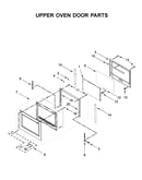 Upper oven door parts