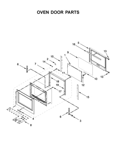 Oven door parts
