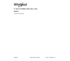 Whirlpool WOS31ES7JS01 cover sheet diagram