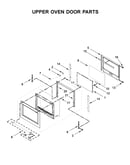 Upper oven door parts