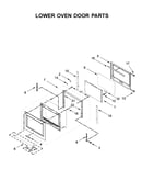 Lower oven door parts