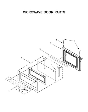 Microwave door parts