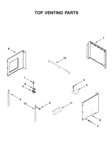 Top venting parts