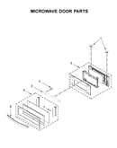 Microwave door parts