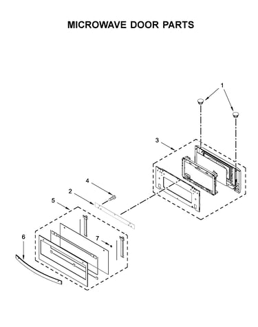 Microwave door parts