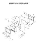 Upper oven door parts