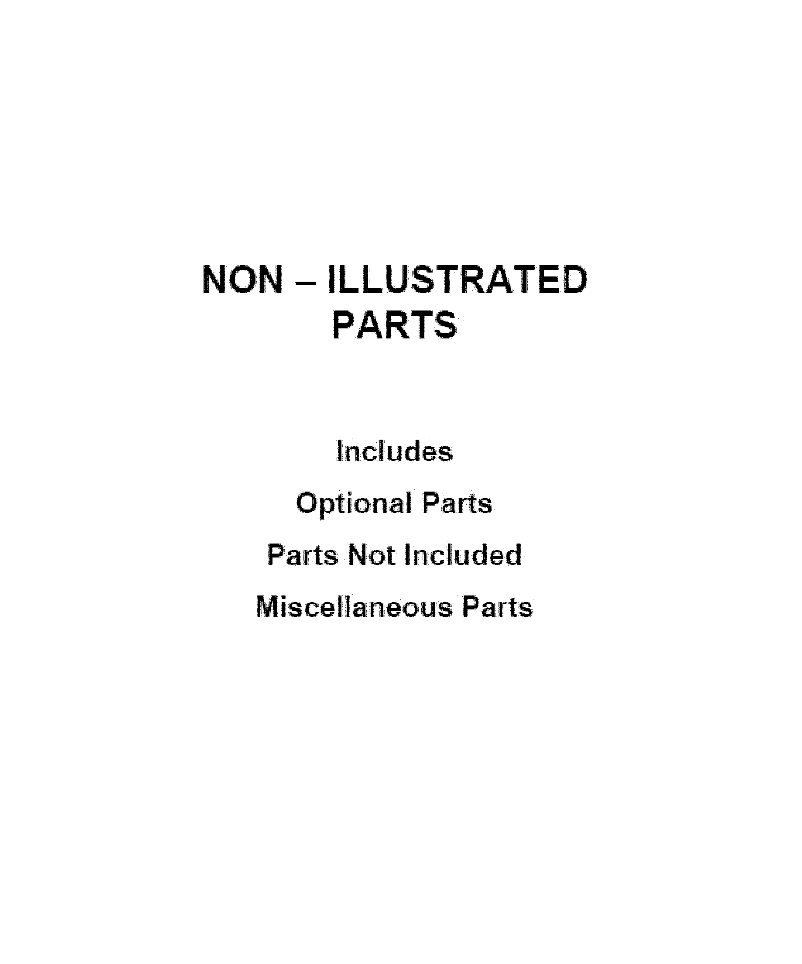Optional parts (not included)