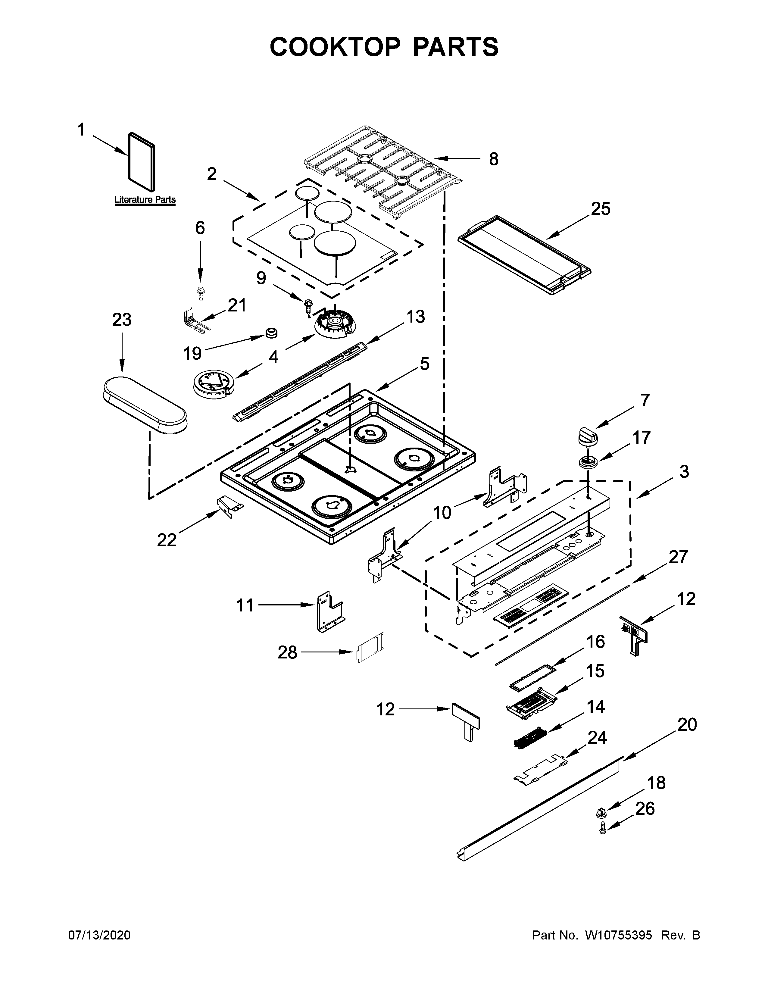 Cooktop parts