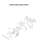 Upper oven door parts