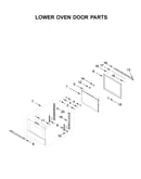 Lower oven door parts