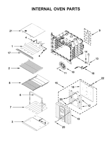 Internal oven parts