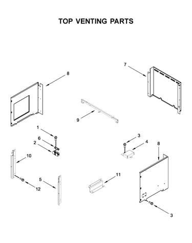 Top venting parts