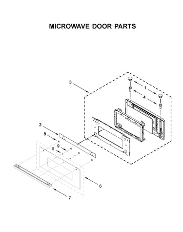 Microwave door parts