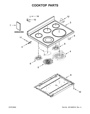 Cooktop parts