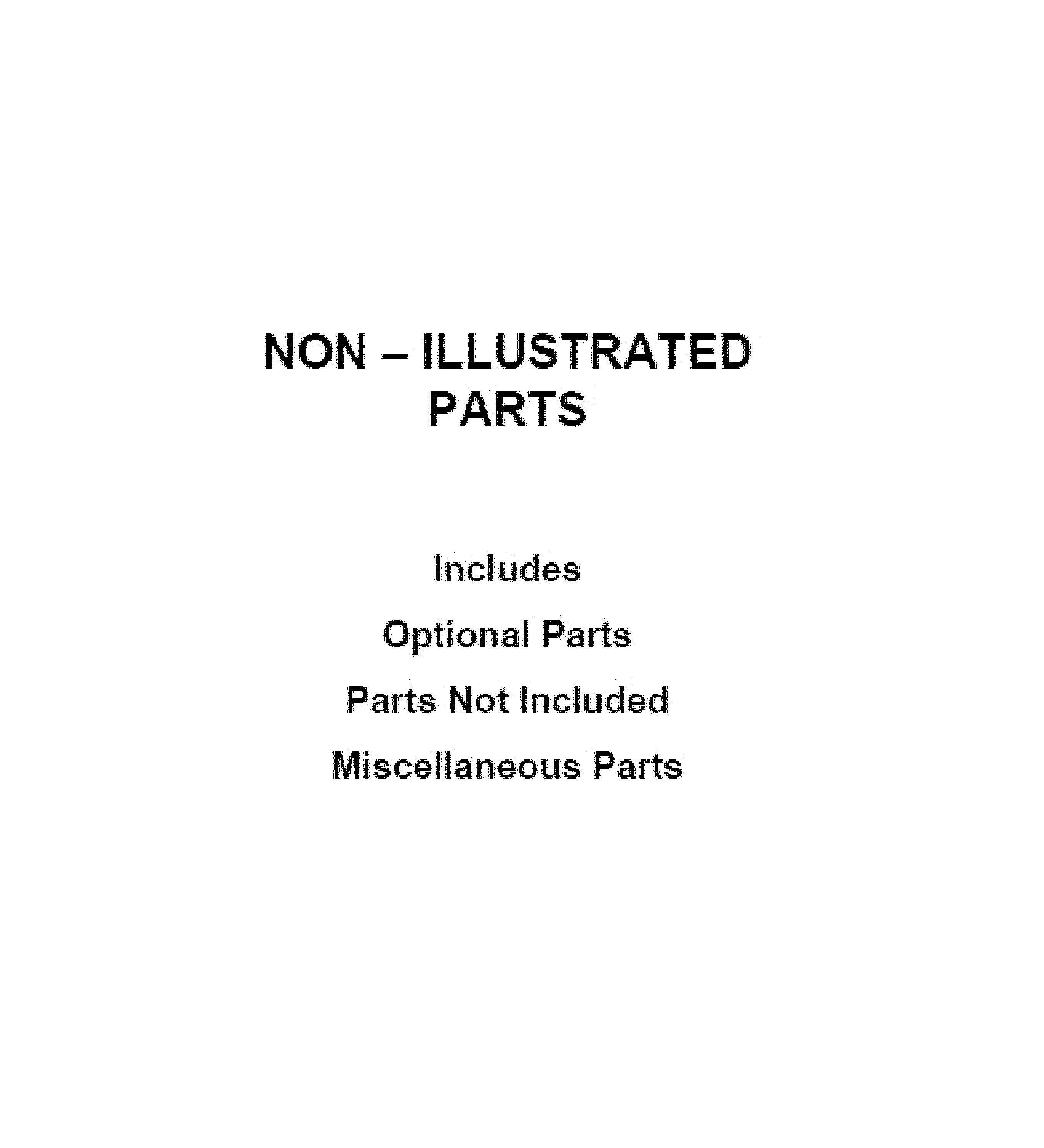 Optional parts (not included)