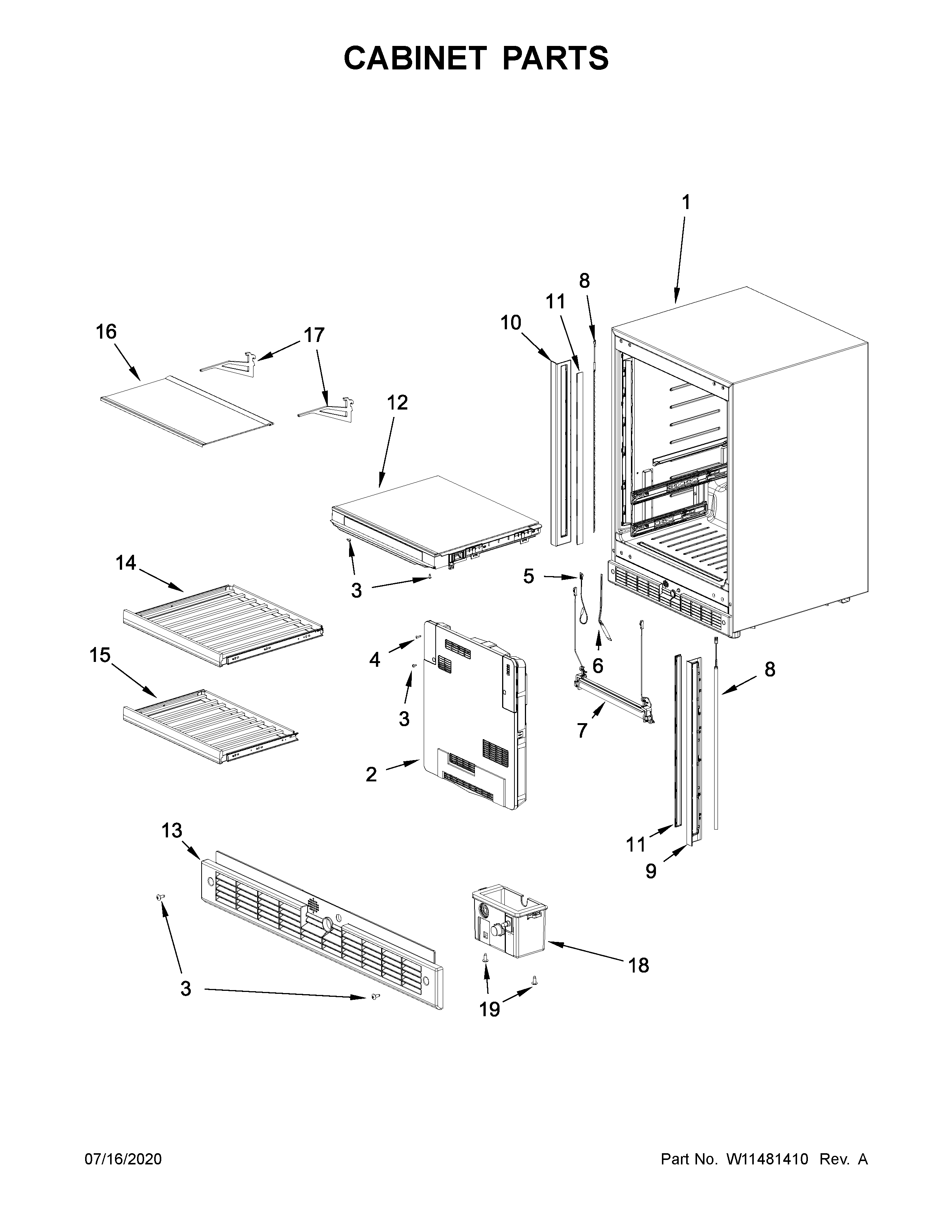 Cabinet parts