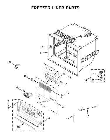 Freezer liner parts