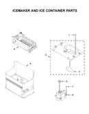 Icemaker and ice container parts