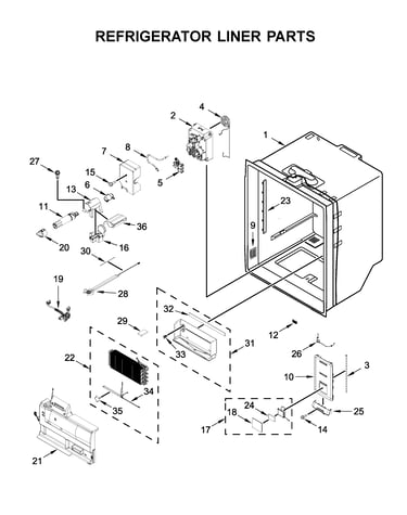 Refrigerator liner parts