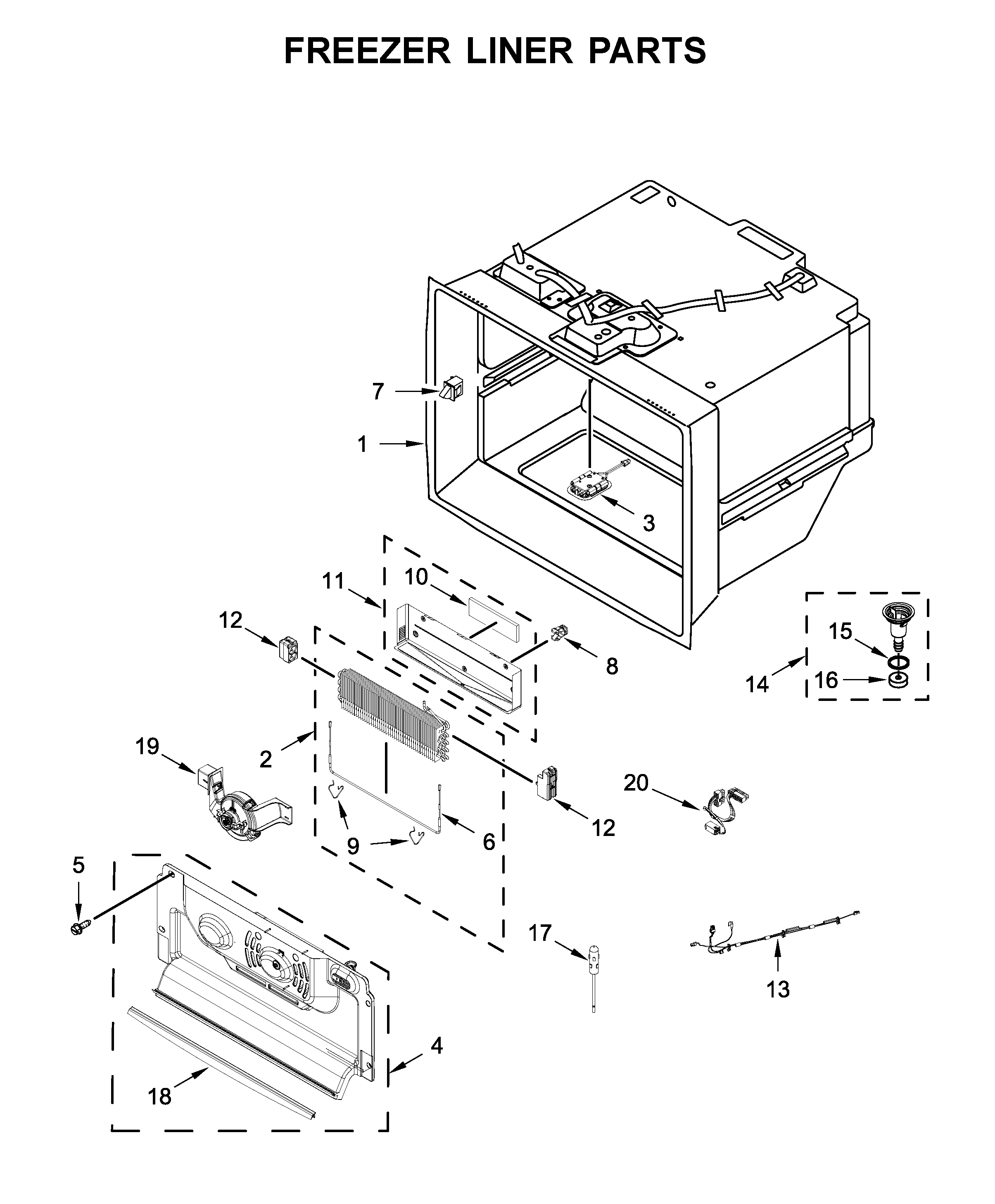 FREEZER LINER PARTS