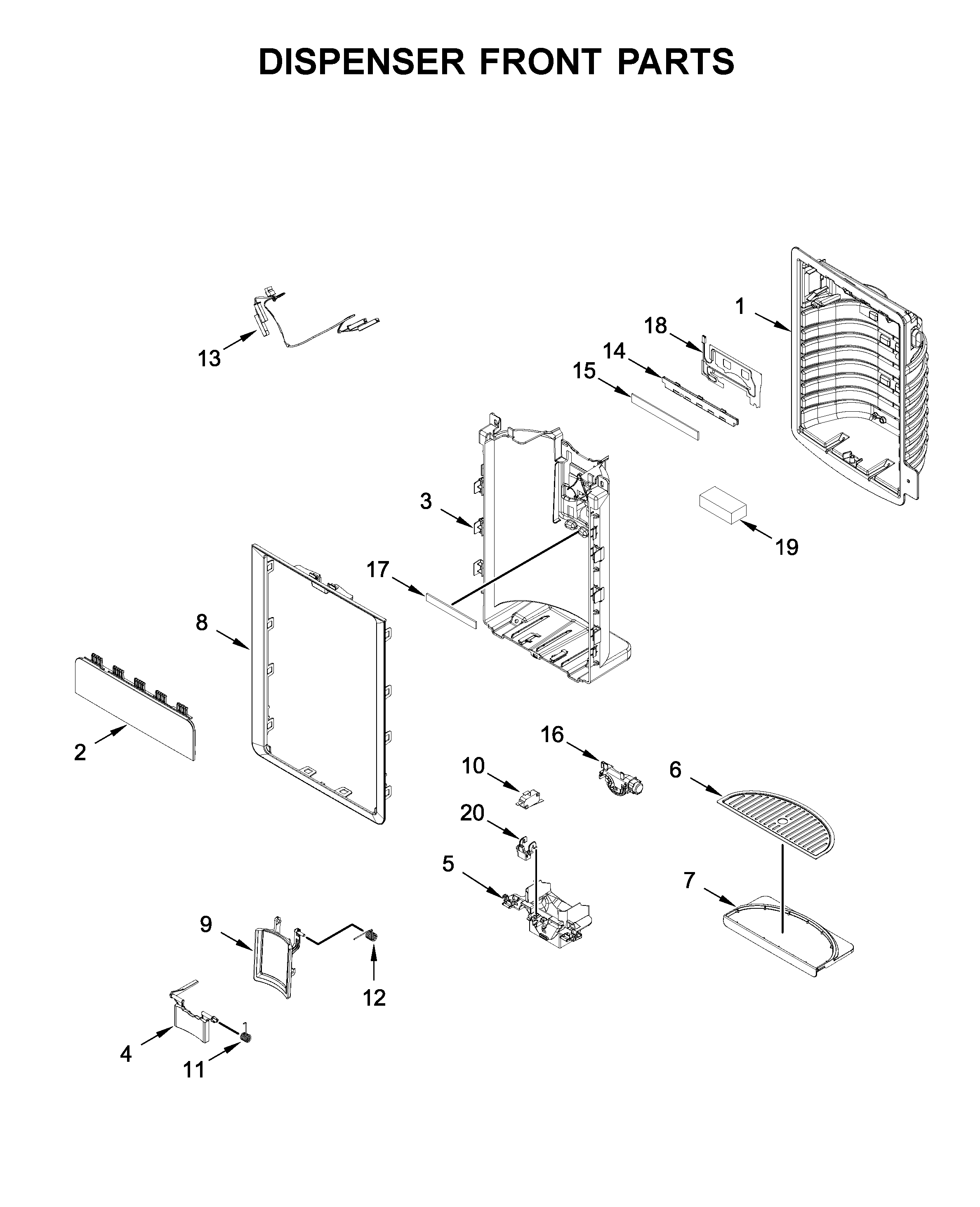 DISPENSER FRONT PARTS