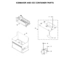 KitchenAid KRFC604FSS03 icemaker and ice container parts diagram