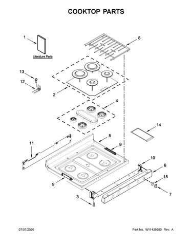 Cooktop parts